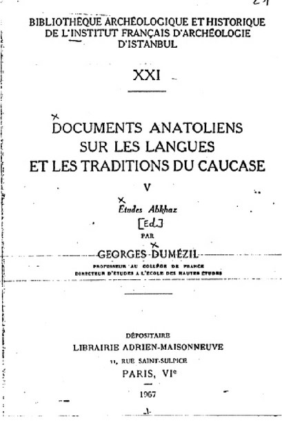 DOCUMENTS ANATOLIENS SUR LES LANGUES ET LES TRADITIONS DU CAUCASE
