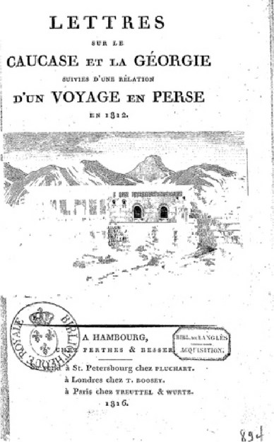 LETTRES SUR LE CAUCASE ET LA GEORGIE
