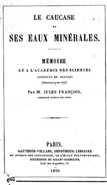 LE CAUCASE SES EAUX MINERALES