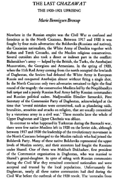 THE LAST SHAZAWAT THE 1920-1921 UPRISING