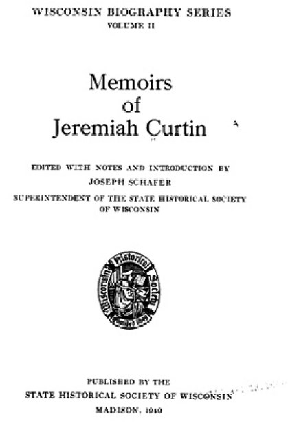 MEMOİRS OF JEREMİAH ÇURTİN