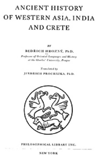 ANCIENT HISTORY OF WESTERN ASIA, INDIA AND GRETE