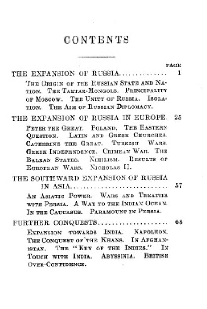 THE EXPANSION OF RUSSIA
