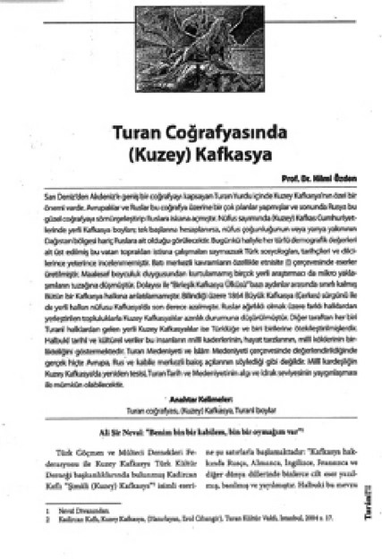 Turan Coğrafyasında (Kuzey) Kafkasya