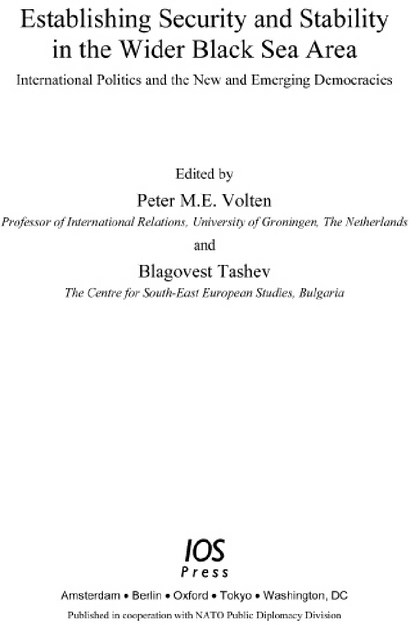 ESTABLISHING SECURTY AND STABILITY IN THE WIDER BLACK SEA AREA