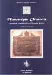 MANUSCRİPTA  ORİENTALİA