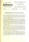 Birleşik Kafkasya  ( Vereınıgtes Kaukasıen )-Sayı-7(24)
