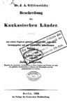 BESCHREİBUNG DER KAUKASİSCHEN LANDER