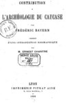 CONTRIBUTION L'ARCHEOLOGIE DU CAUCASE 