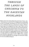 THROUGH THE LANDS OF CHECHNYA TO THE DAGESTAN HIGHLANDS