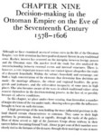 DECISION-MAKING IN THE OTTOMAN EMPIRE ON THE EVE OF THE SEVENTEENTH CENTURY 1578-1606