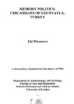 MEMORY POLITICS : CIRCASSIANS OF UZUNYAYLA, TURKEY