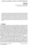 ACOUSTİC CORRELATES OF STRESS İN TURKİSH KABARDİAN