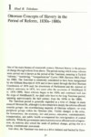 OTTOMAN CONCEPTS OF SLAVERY IN THE PERIOD OF REFORM 1830 - 1880